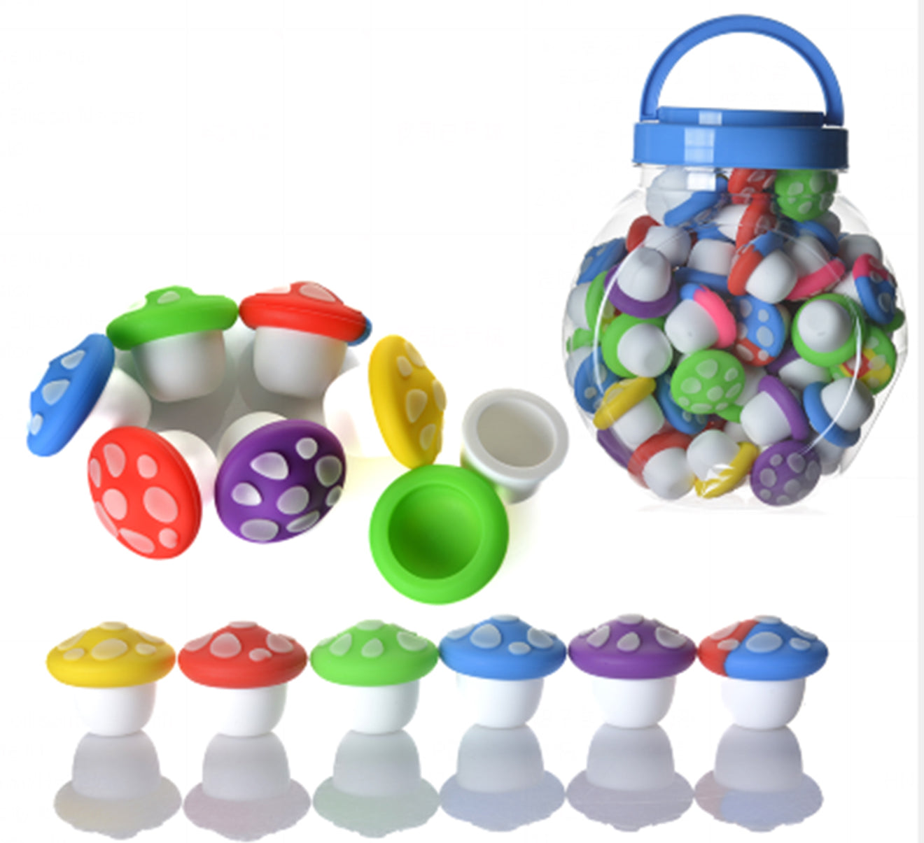 Mushroom Silicone Jar