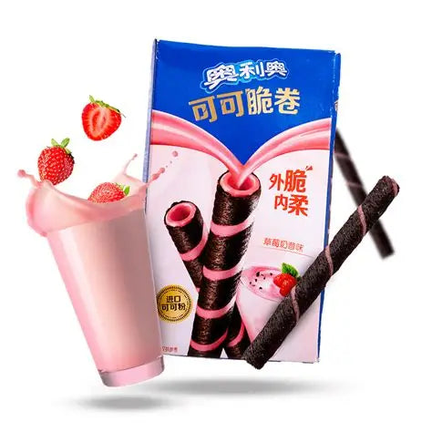 IMPORTED OREO CRISPY ROLL: STRAWBERRY MILKSHAKE