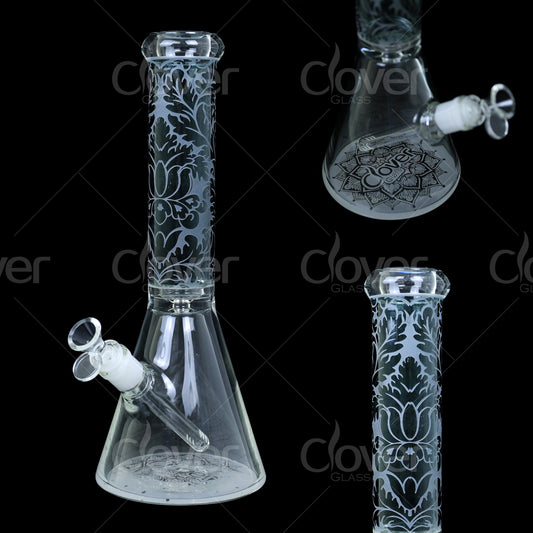 Clover 14 Inch 7mm Glass Water Pipe