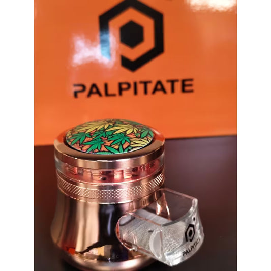 PALPITATE Grinder with Clear Chamber Flower Style