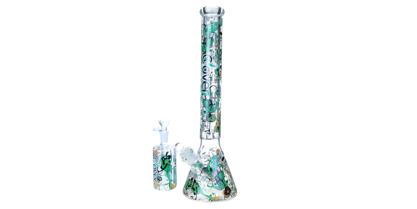 Clover 7MM WATER PIPE WITH ASH CATCHER - 19 INCH