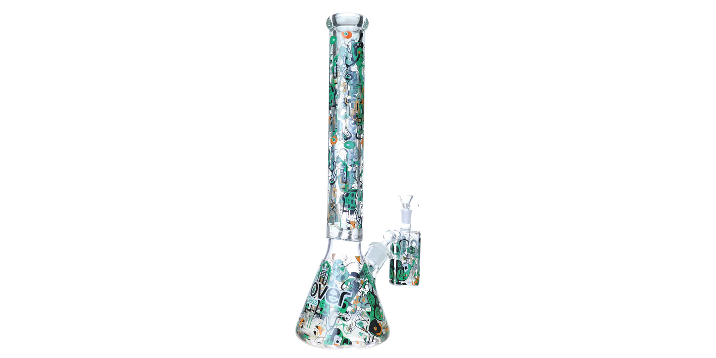 Clover 7MM WATER PIPE WITH ASH CATCHER - 19 INCH