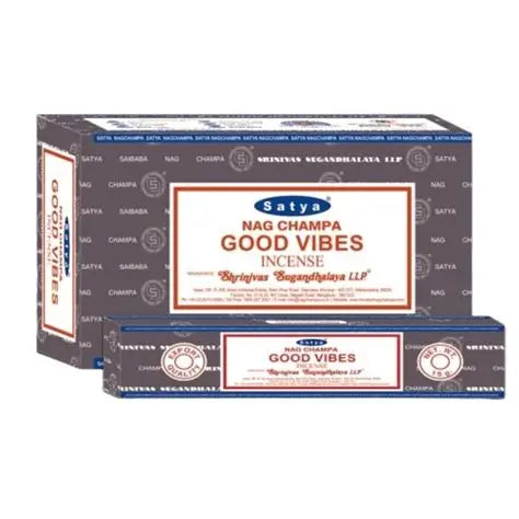 SATYA NAG CHAMPA GOOD VIBES INCENSE STICKS