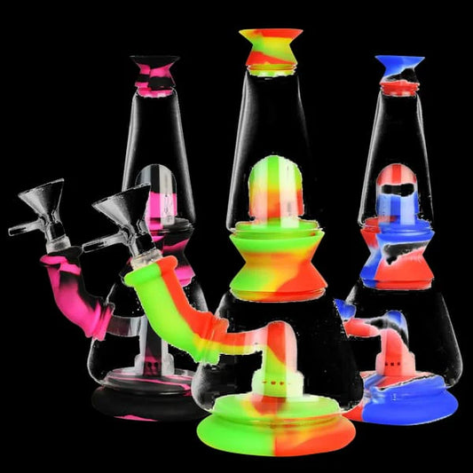Silicone and Glass Lamp Water Pipe