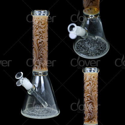 Clover 14 Inch 7mm Glass Water Pipe