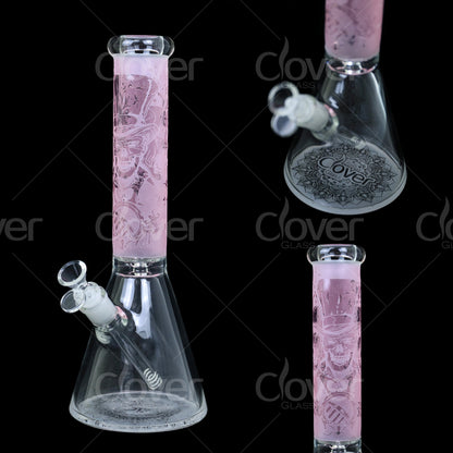 Clover 14 Inch 7mm Glass Water Pipe