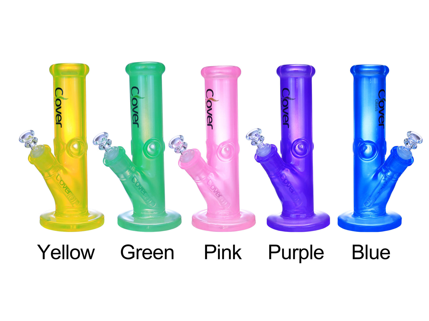 Clover 7mm Straight Glass Water Pipe