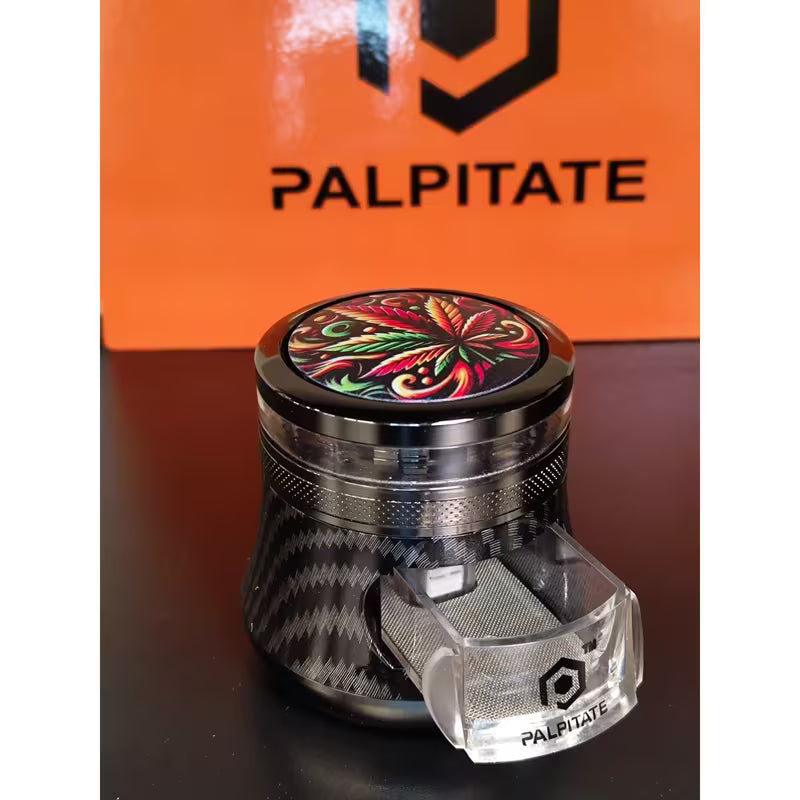 PALPITATE Grinder with Clear Chamber Flower Style