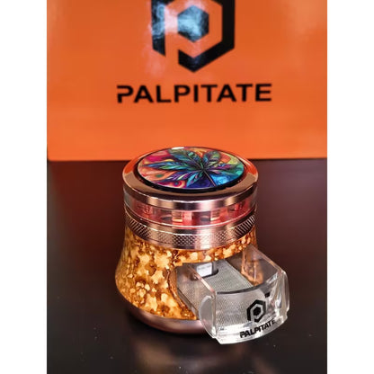 PALPITATE Grinder with Clear Chamber Flower Style