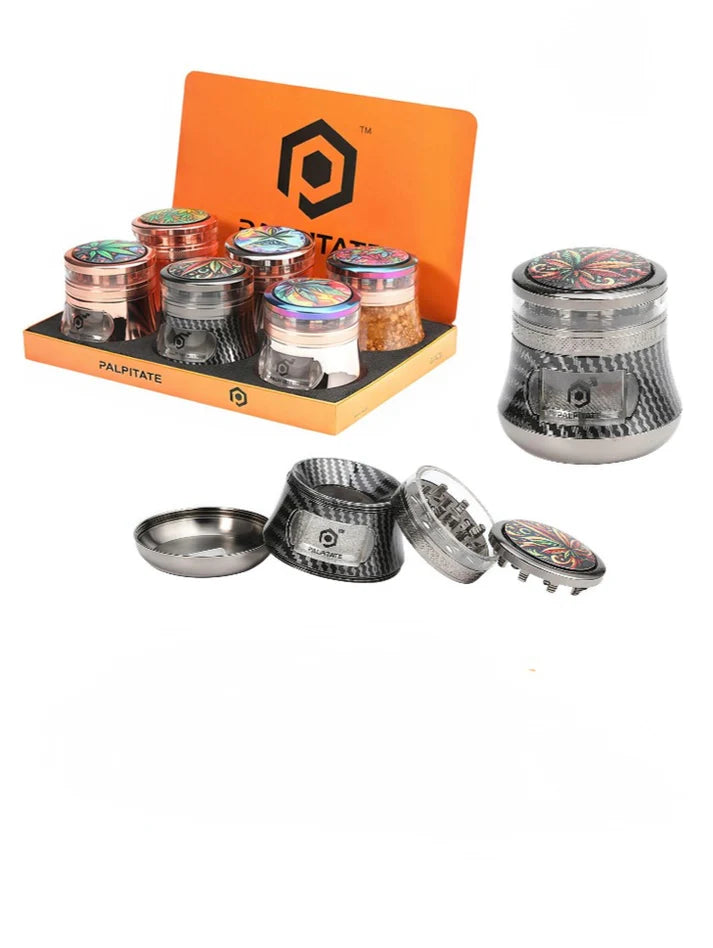 PALPITATE Grinder with Clear Chamber Flower Style
