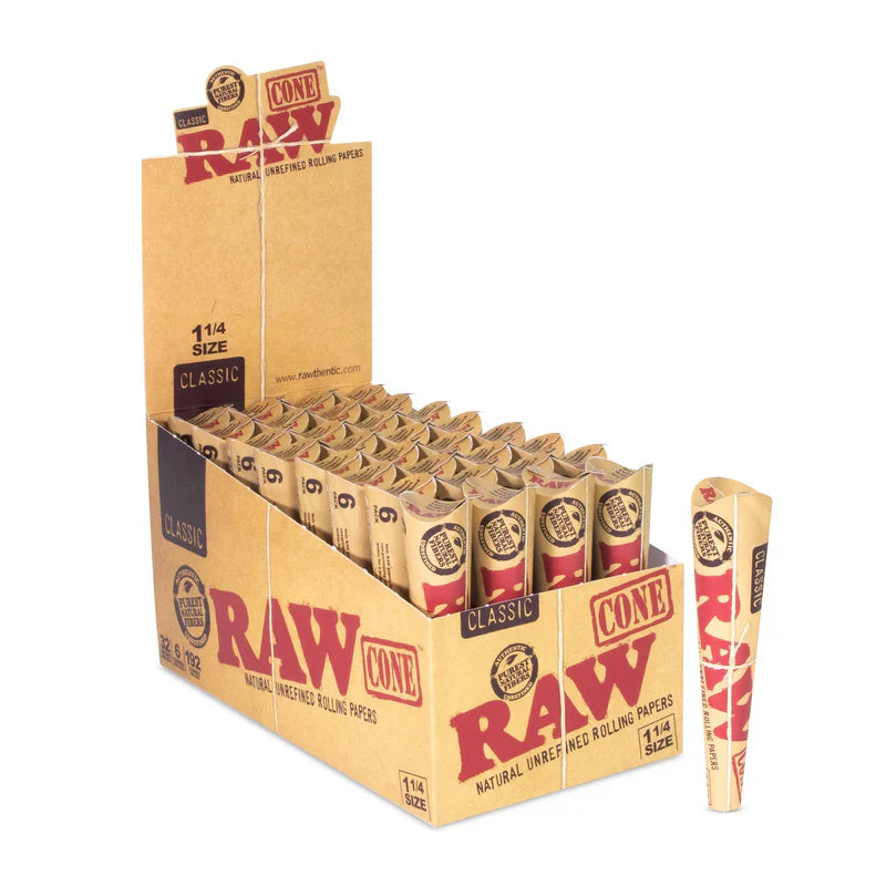 Raw 1 ¼  Cones (6 Pack)